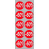 remise 60% (10fois 5cm)  - Sticker/autocollant