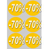 remise 70% (6fois 10cm)  - Sticker/autocollant