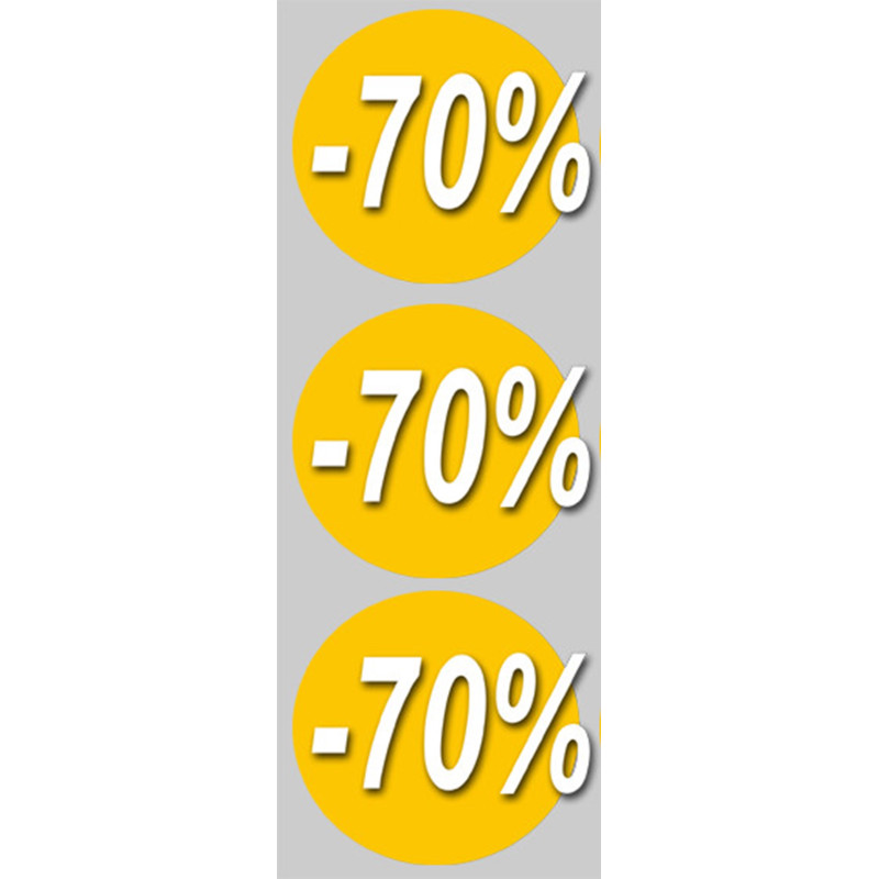 remise 70% (3fois 10cm)  - Sticker/autocollant