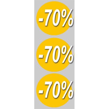 remise 70% (3fois 10cm)  - Sticker/autocollant