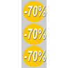 Soldes remise 70% (3 fois 10cm) - Sticker/autocollant