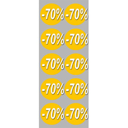 remise 70% (10fois 5cm)  - Sticker/autocollant