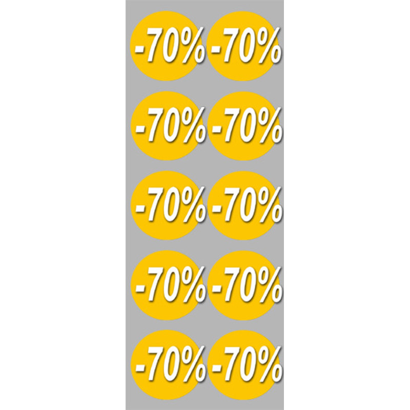 remise 70% (10fois 5cm)  - Sticker/autocollant