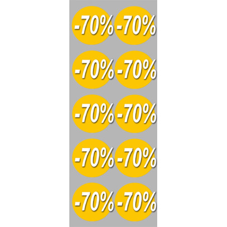 remise 70% (10fois 5cm)  - Sticker/autocollant