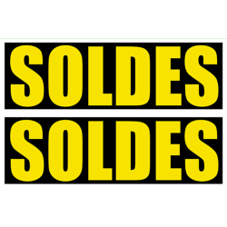 Soldes Impact Jaune et Noir (2 fois 29x9.5cm) - Sticker/autocollant