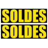 Solde IMPACT jaune et noir (2 stickers 29x9.5cm) - Sticker/autocollant