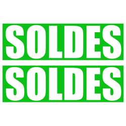 Solde IMPACT vert (2 stickers 29x9.5cm) - Sticker/autocollant