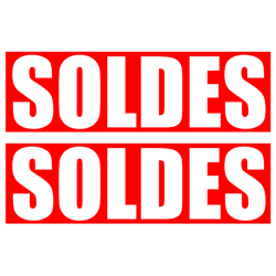 Soldes Impact Rouge (2 fois 29x9.5cm) - Sticker/autocollant