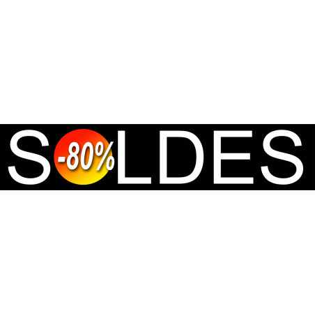 solde design 80% - 21x4,4cm - Sticker/autocollant