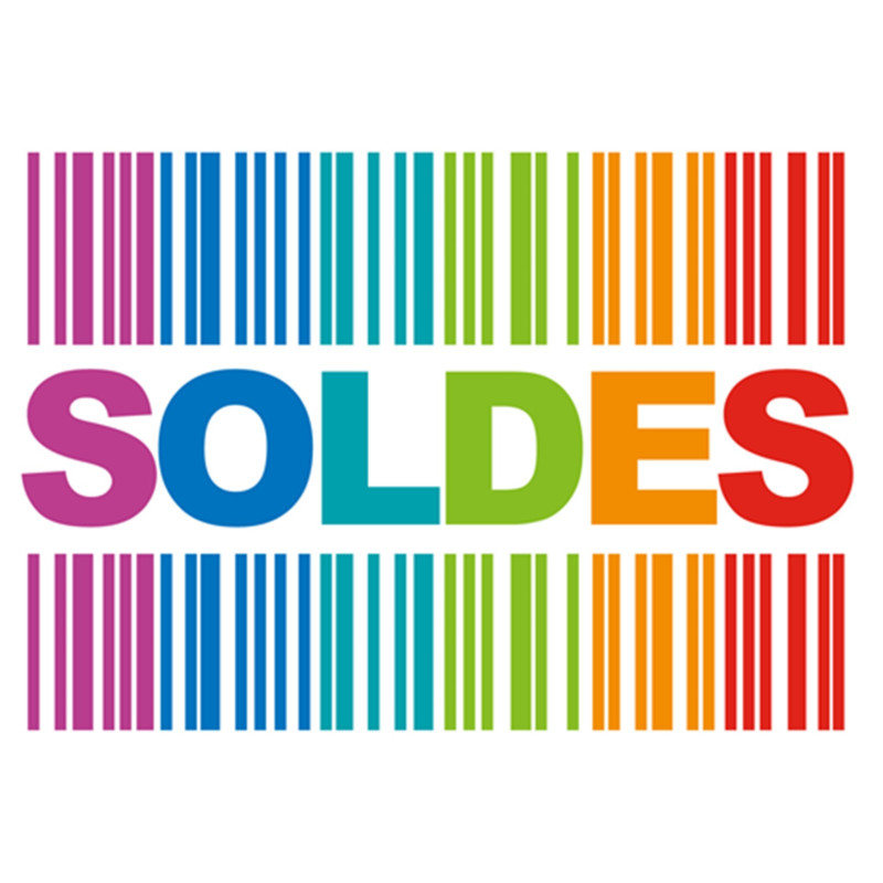 solde ambiance code barre - 30x20.5cm - Sticker/autocollant