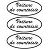 voiture de courtoisie - 3 stickers de 20x9cm - Sticker/autocollant