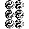 Série YIN YANG SOLDES (6 stickers 9.5x9.5cm) - Sticker/autocollant