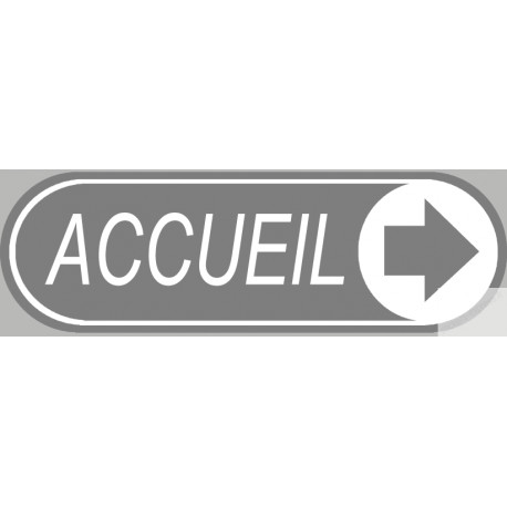 Stickers / Autocollant accueil gris