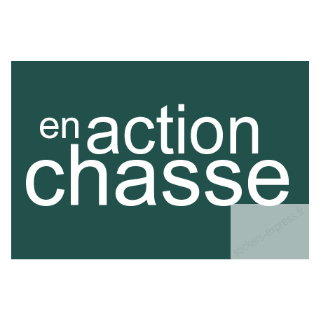 Stickers / autocollant "en action de chasse"