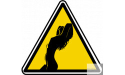 silhouette pin-up 1 (20x18.2cm) - Sticker/autocollant