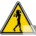 silhouette pin-up 4 (20x18.2cm) - Sticker/autocollant