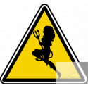 silhouette pin-up 14 (20x18.2cm) - Sticker/autocollant