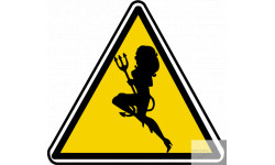 silhouette pin-up 14 (20x18.2cm) - Sticker/autocollant