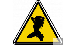 silhouette pin-up 17 (20x18.2cm) - Sticker/autocollant