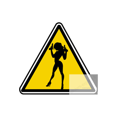 silhouette pin-up 19 (20x18.2cm) - Sticker/autocollant