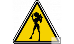 silhouette pin-up 19 (20x18.2cm) - Sticker/autocollant