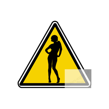 silhouette pin-up 20 (20x18.2cm) - Sticker/autocollant