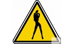 silhouette pin-up 23 (20x18.2cm) - Sticker/autocollant