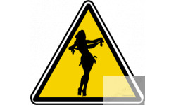 silhouette pin-up 27 (5x4.5cm) - Sticker/autocollant