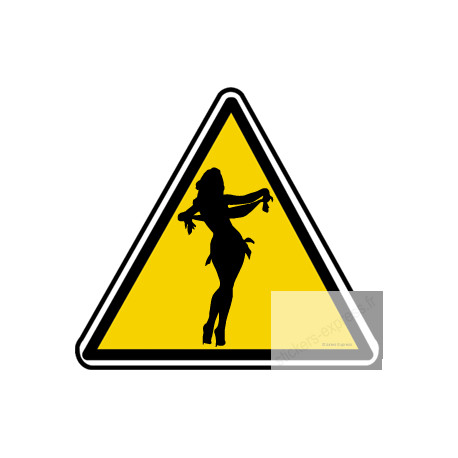 silhouette pin-up 27 (5x4.5cm) - Sticker/autocollant