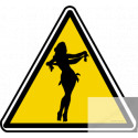 silhouette pin-up 27 (5x4.5cm) - Sticker/autocollant