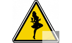 silhouette pin-up 33 (20x18.2cm) - Sticker/autocollant