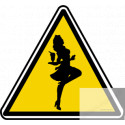 silhouette pin-up 33 (20x18.2cm) - Sticker/autocollant