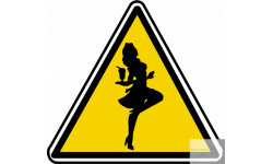 silhouette pin-up 33 (20x18.2cm) - Sticker/autocollant