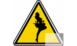 silhouette pin-up 34 (5x4.5cm) - Sticker/autocollant