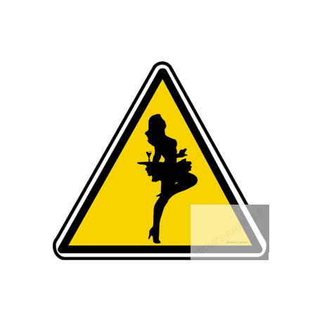 silhouette pin-up 34 (5x4.5cm) - Sticker/autocollant