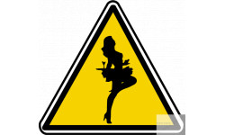 silhouette pin-up 34 (5x4.5cm) - Sticker/autocollant