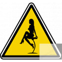 silhouette pin-up 38 (20x18.2cm) - Sticker/autocollant