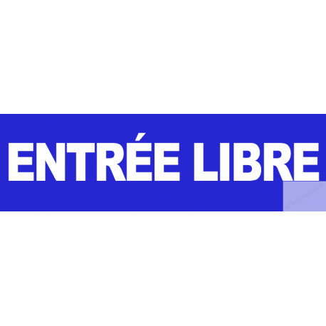 Sticker / Autocollant pour sol "entrée libre"