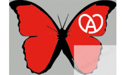 stickers autocollants "effet papillon Alsace rouge"