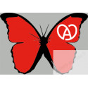 stickers autocollants "effet papillon Alsace rouge"