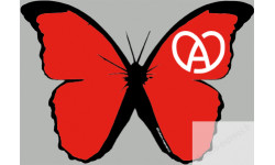 stickers autocollants "effet papillon Alsace rouge"