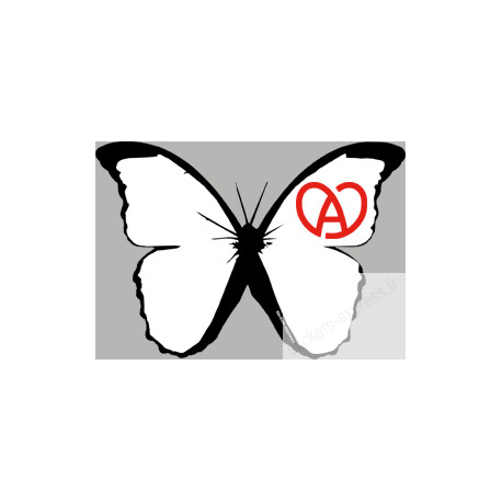 stickers autocollants "effet papillon Alsace blanc"