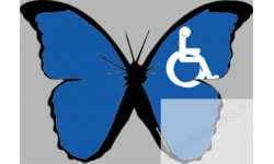 stickers autocollants "effet papillon Handicap moteur"