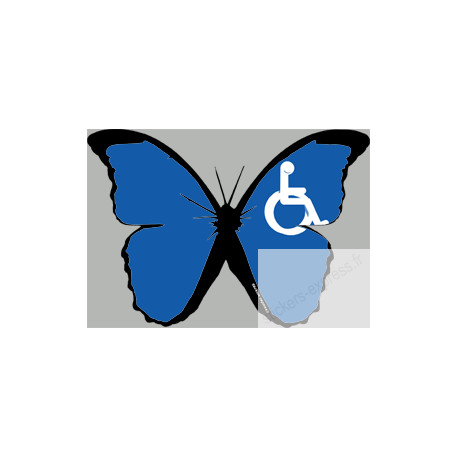 stickers autocollants "effet papillon Handicap moteur"