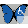 stickers autocollants "effet papillon Handicap moteur"