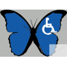 stickers autocollants "effet papillon Handicap moteur"