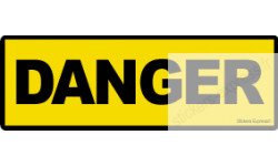 Sticker / Autocollant danger