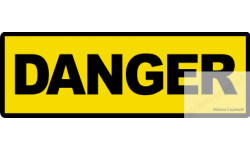 Sticker / Autocollant danger