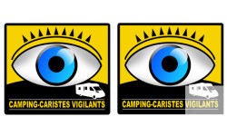 Stickers / autocollants camping-caristes vigilants