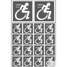 Stickers / autocollants handisport moteur gris 2